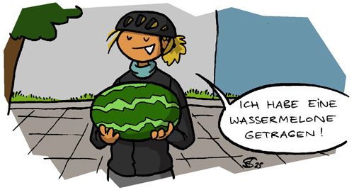 Juja mit Melone: 'Ich habe eine Wassermelone getragen!'