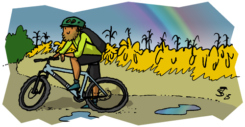 Justus vorm Regenbogen